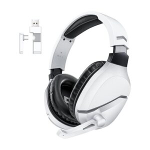 Wireless Gaming Headset with Noise Canceling Microphone for PS5, PC, PS4