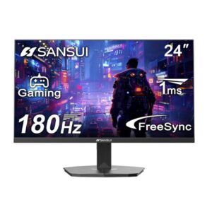 Sansui 24 Inch Gaming Monitor 180Hz, DP 1.4 & HDMI 2.0 Ports
